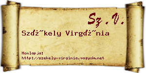 Székely Virgínia névjegykártya