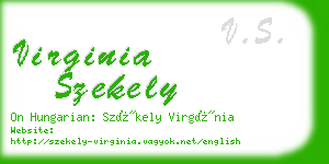 virginia szekely business card